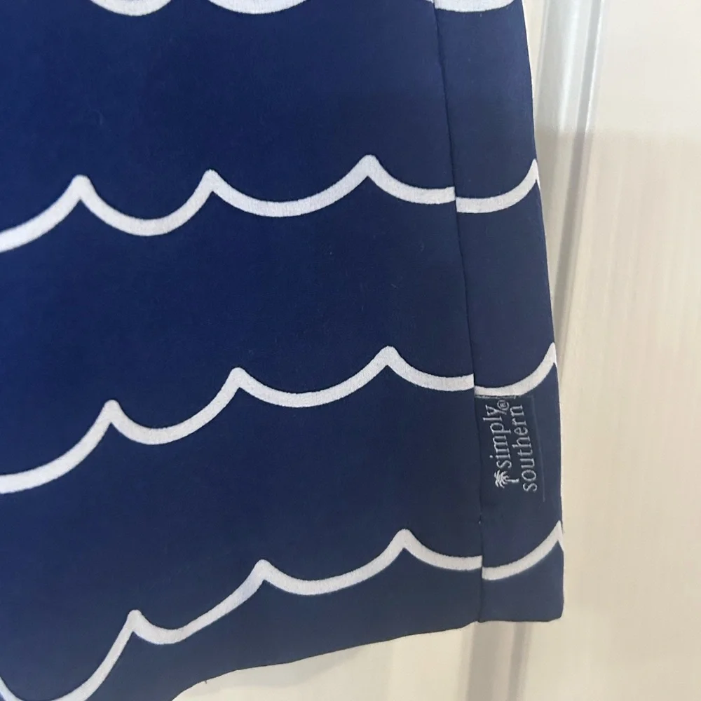 Simply Southern Swim Trunks Men's Large Blue Drawstring Mesh Lined 5” Inseam - Picture 4 of 9